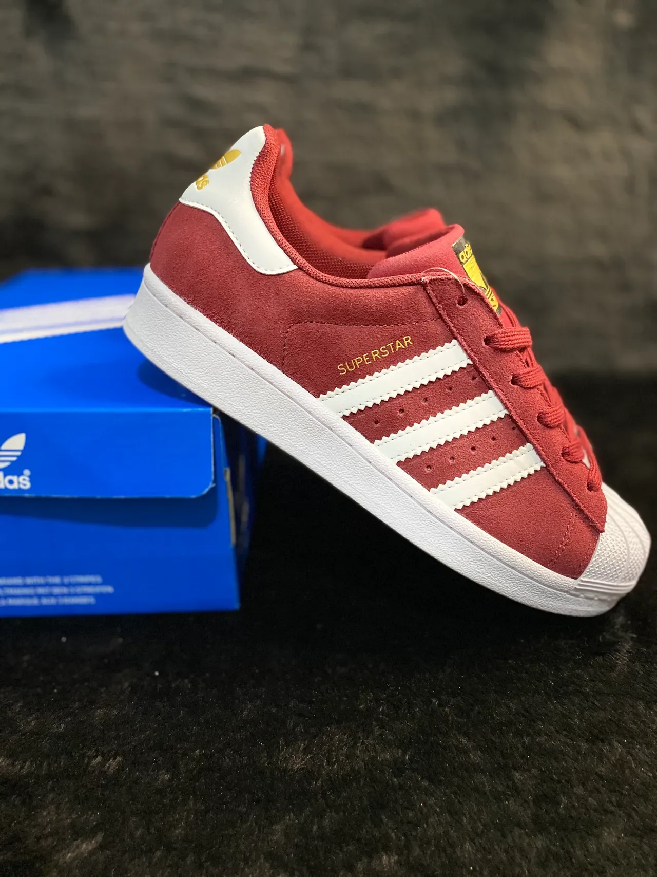 Adidas Superstar Burgundy Suede Lifestyle Sneakers 11