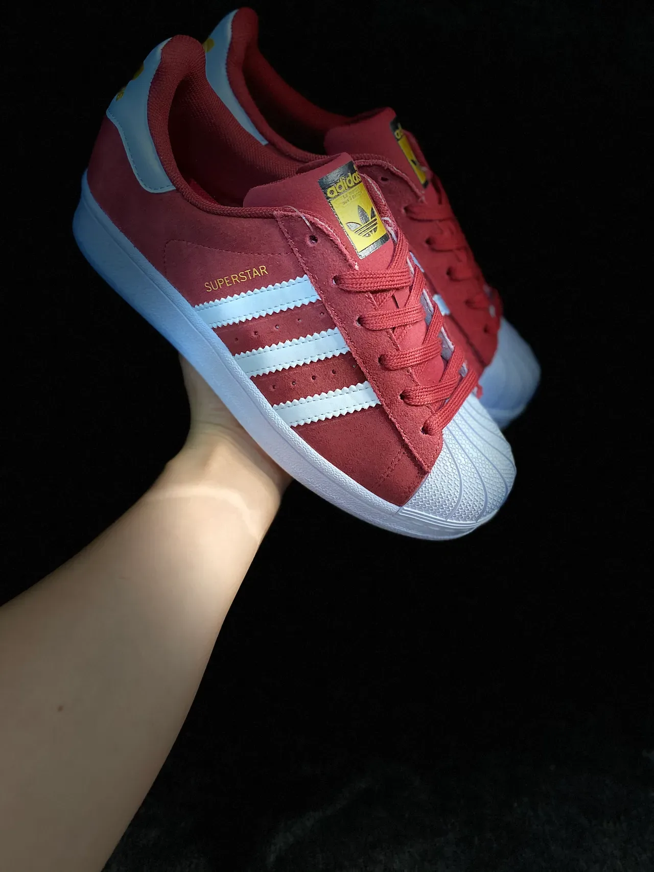 Adidas Superstar Burgundy Suede Lifestyle Sneakers 13