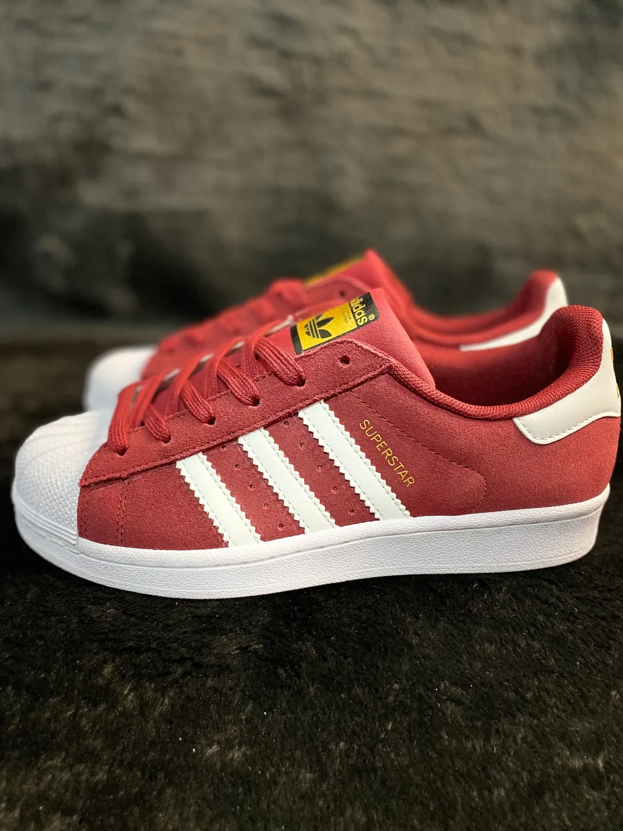 Adidas Superstar Burgundy Suede Lifestyle Sneakers 14