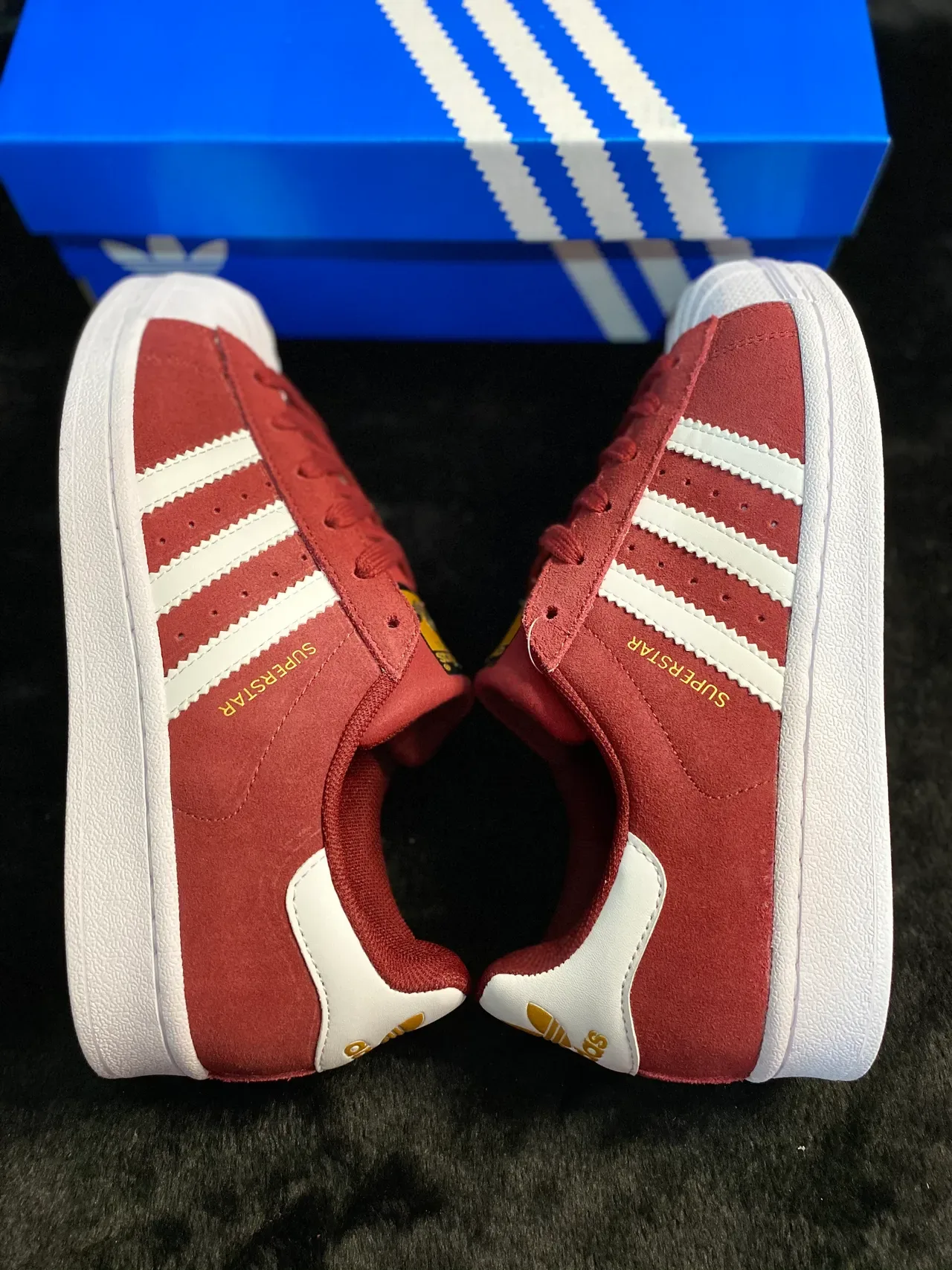Adidas Superstar Burgundy Suede Lifestyle Sneakers 16