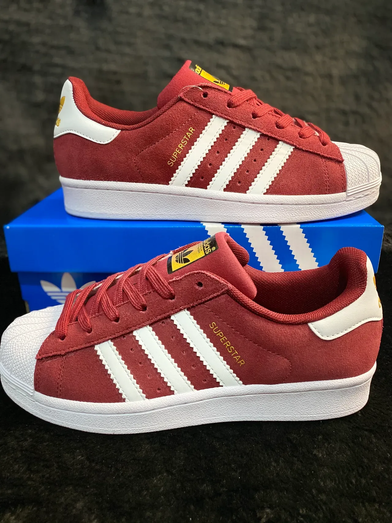 Adidas Superstar Burgundy Suede Lifestyle Sneakers 18