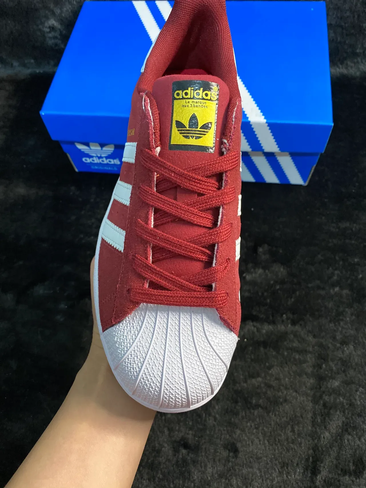 Adidas Superstar Burgundy Suede Lifestyle Sneakers 19