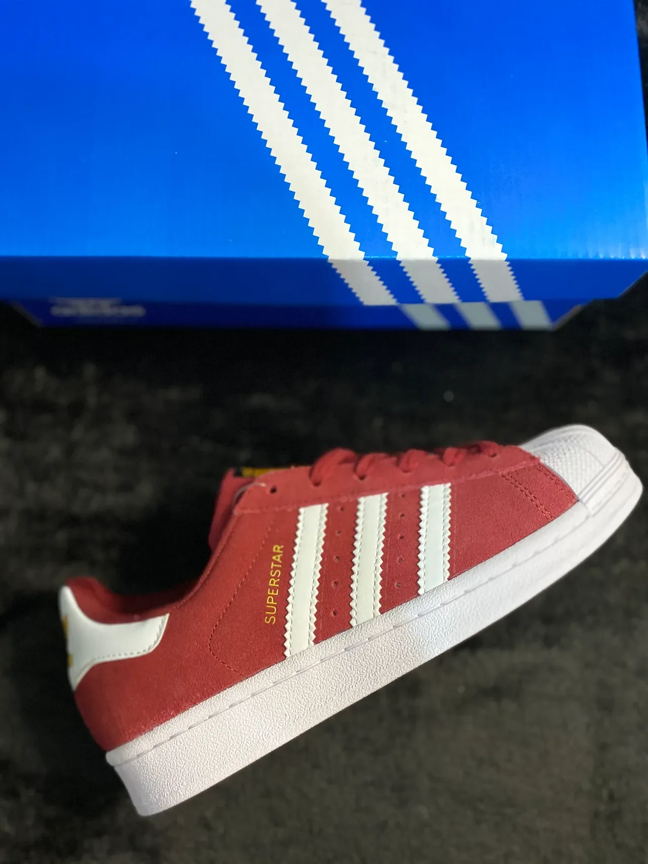 Adidas Superstar Burgundy Suede Lifestyle Sneakers 20