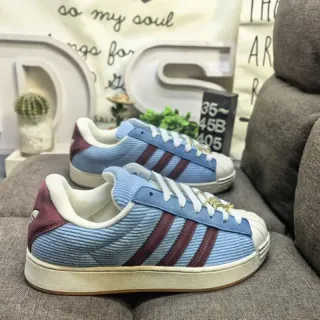 Adidas Superstar Corduroy Blue and Maroon Lifestyle Sneakers