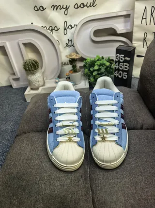 Adidas Superstar Corduroy Blue and Maroon Lifestyle Sneakers 10