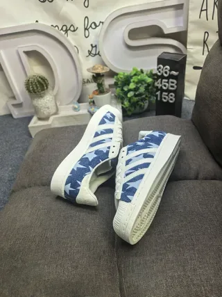 Adidas Superstar Denim Star Print Lifestyle Sneakers 6