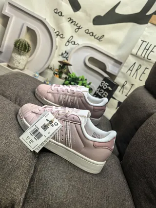 Adidas Superstar Dusty Pink and White Lifestyle Sneakers 7