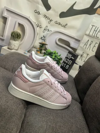 Adidas Superstar Dusty Pink and White Lifestyle Sneakers 9