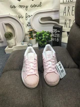 Adidas Superstar Dusty Pink and White Lifestyle Sneakers 10