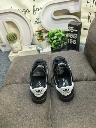 Adidas Superstar Glossy Black and White Lifestyle Sneakers 8