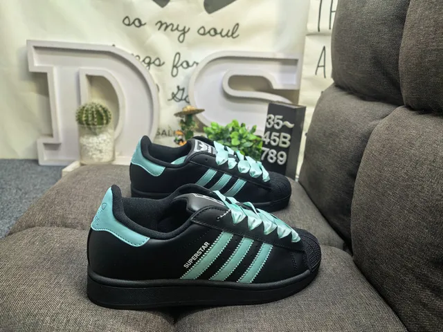 Adidas Superstar Gray and Blue Lifestyle Sneakers 11