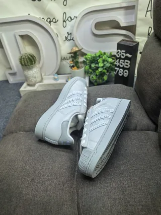 Adidas Superstar Gray and Blue Lifestyle Sneakers 16