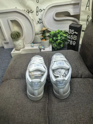 Adidas Superstar Gray and Blue Lifestyle Sneakers 18