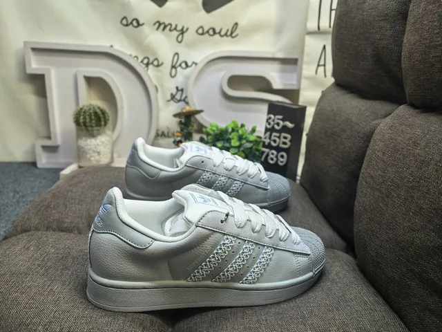 Adidas Superstar Gray and Blue Lifestyle Sneakers 21