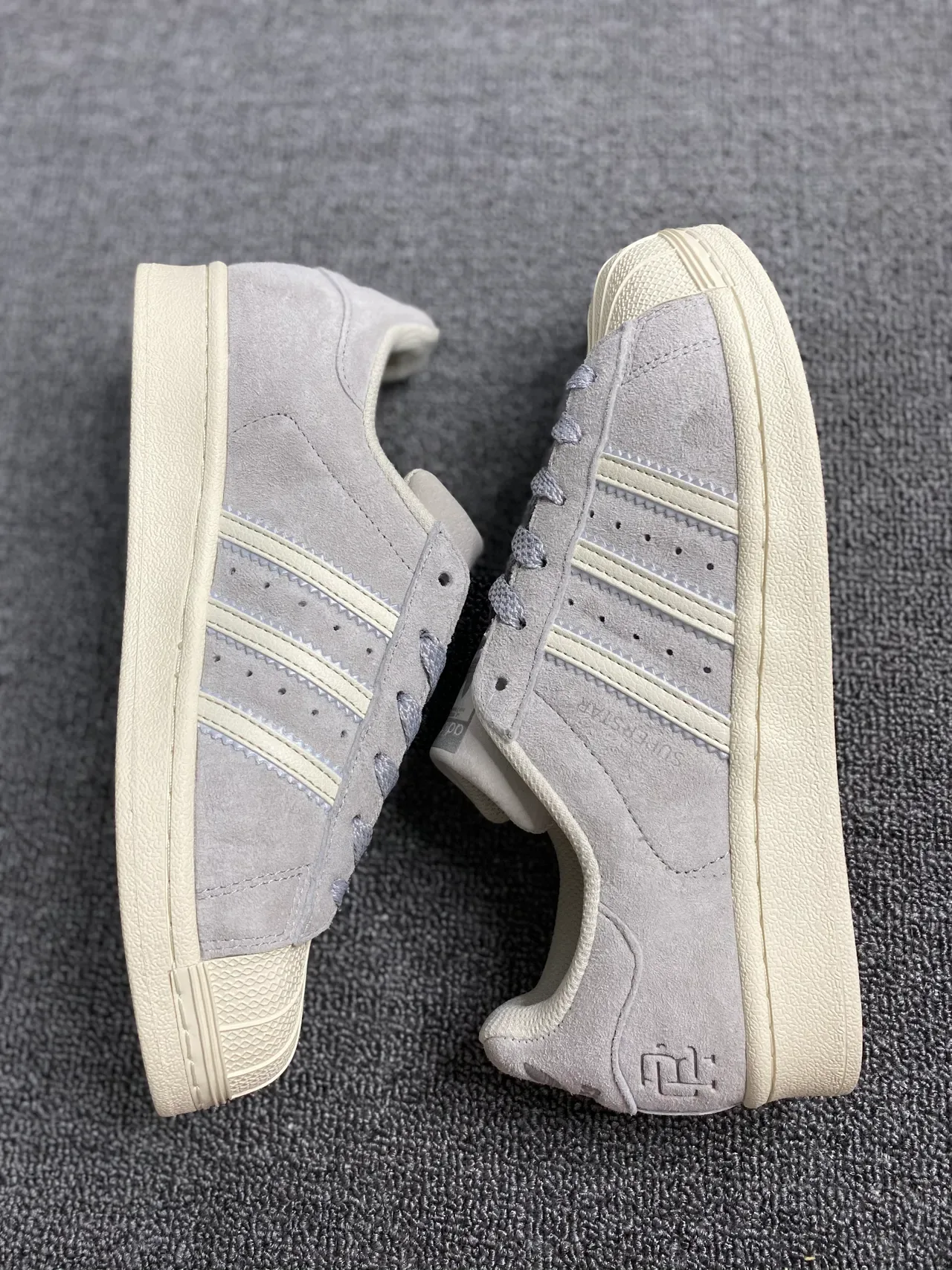 Adidas Superstar Gray Suede Off-White Lifestyle Sneakers 6