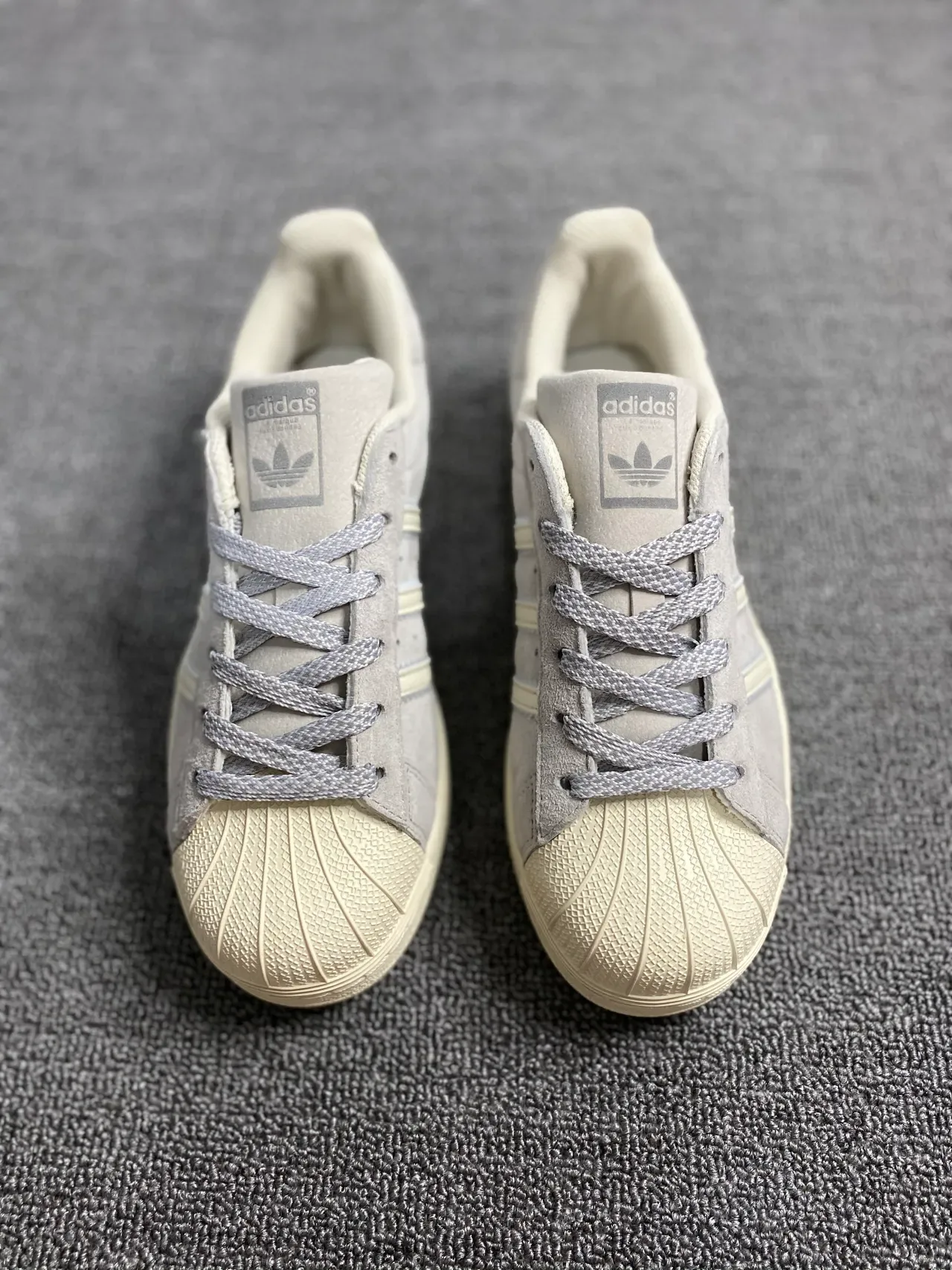 Adidas Superstar Gray Suede Off-White Lifestyle Sneakers 9