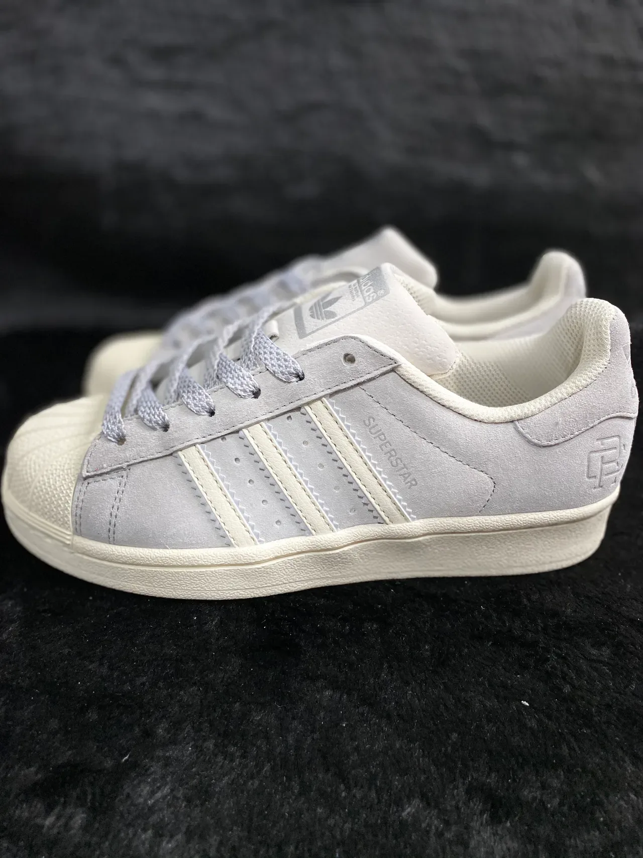 Adidas Superstar Gray Suede Off-White Lifestyle Sneakers 12