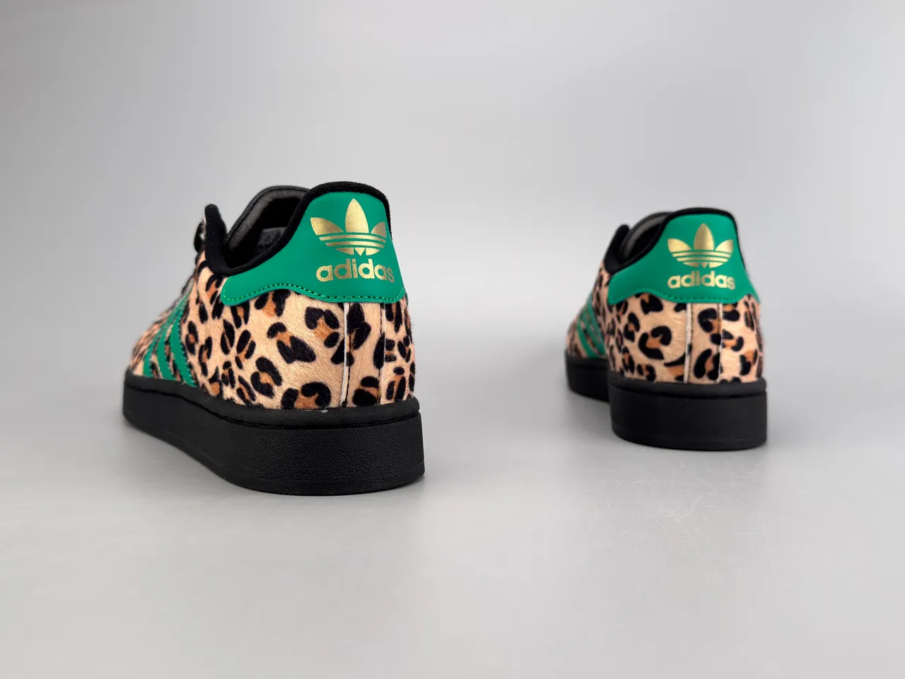 Adidas Superstar Leopard Print Green Stripes Lifestyle Sneakers 5
