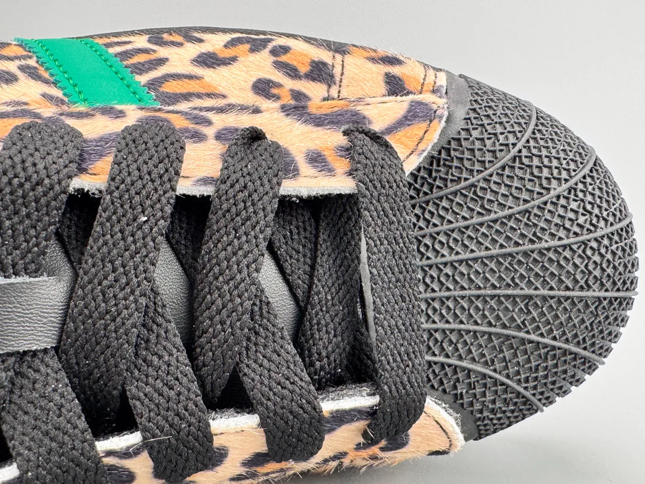 Adidas Superstar Leopard Print Green Stripes Lifestyle Sneakers 7