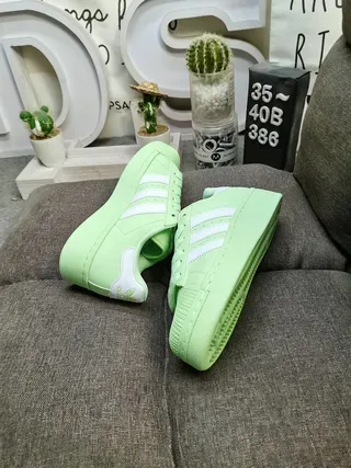 Adidas Superstar Neon Lime Green Lifestyle Sneakers 6