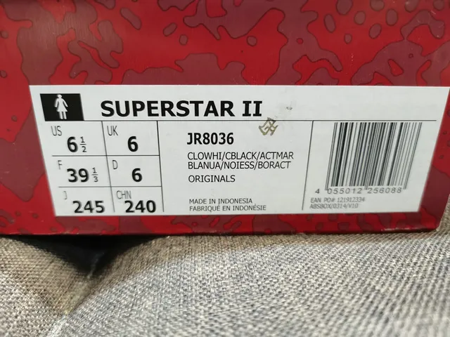 Adidas Superstar Off-White and Red Lifestyle Sneakers 2