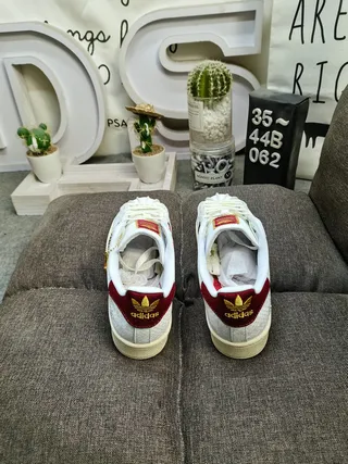 Adidas Superstar Off-White and Red Lifestyle Sneakers 8