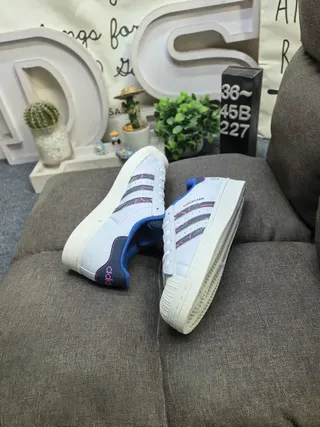 Adidas Superstar Royal Blue and White Lifestyle Sneakers 16