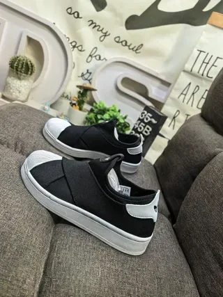 Adidas Superstar Slip-On Black and White Lifestyle Sneakers 7