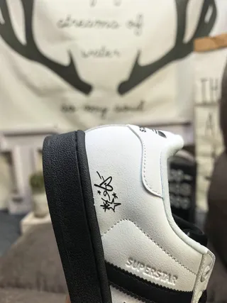 Adidas Superstar White and Black Lifestyle Sneakers 3