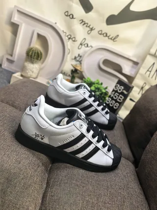 Adidas Superstar White and Black Lifestyle Sneakers 9