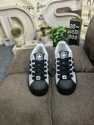 Adidas Superstar White and Black Lifestyle Sneakers 10