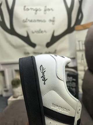 Adidas Superstar White and Black Lifestyle Sneakers 13