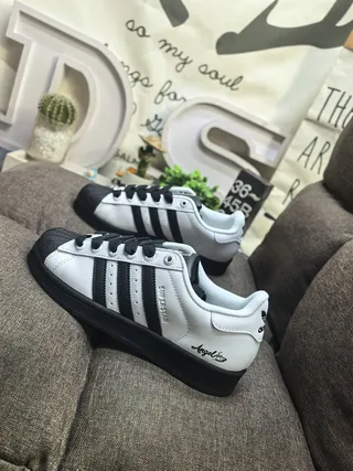 Adidas Superstar White and Black Lifestyle Sneakers 17