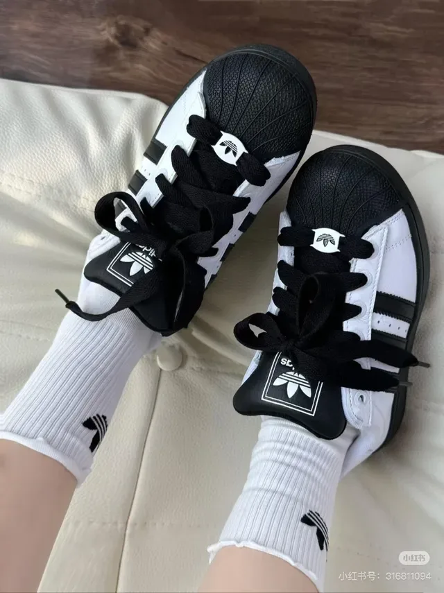 Adidas Superstar White and Black Lifestyle Sneakers 3