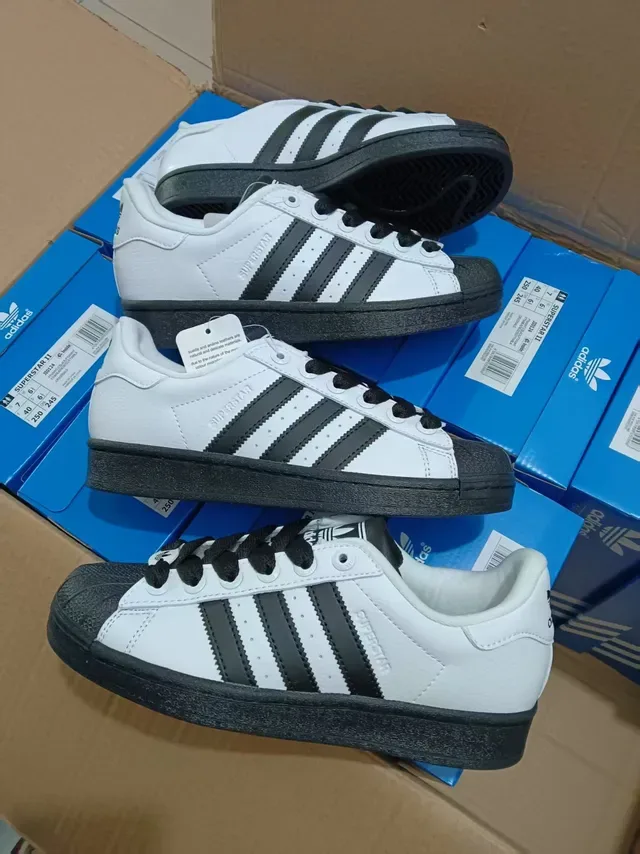Adidas Superstar White and Black Lifestyle Sneakers 5