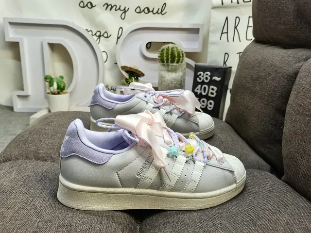 Adidas Superstar White and Pink Lifestyle Sneakers 11