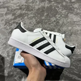 Adidas Superstar White Black Gold Lifestyle Sneakers