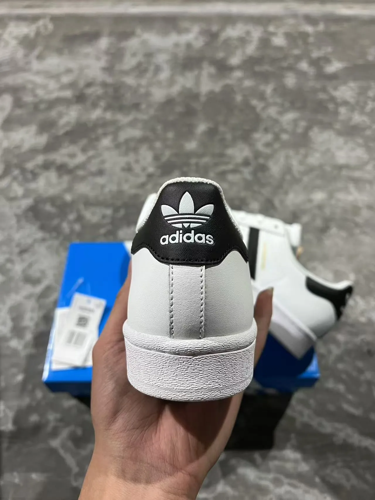 Adidas Superstar White Black Gold Lifestyle Sneakers 8