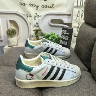 Adidas Superstar White Blue Shell-Toe Three-Stripe Side Lifestyle Sneakers