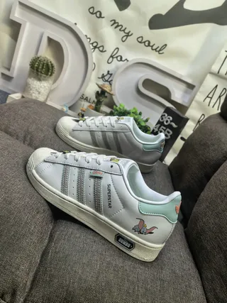 Adidas Superstar White Mint Green Disney Dumbo Lifestyle Sneakers 7