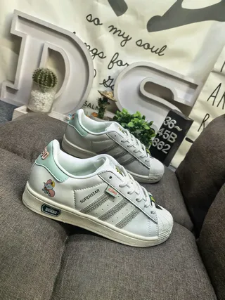 Adidas Superstar White Mint Green Disney Dumbo Lifestyle Sneakers 9