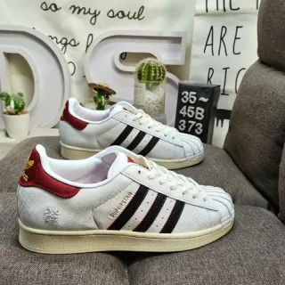 Adidas Superstar White Red Black Lifestyle Sneakers