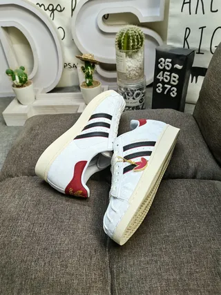 Adidas Superstar White Red Black Lifestyle Sneakers 6