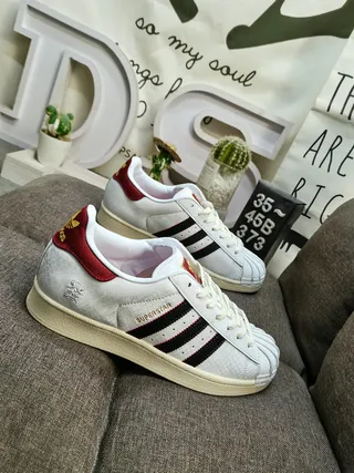 Adidas Superstar White Red Black Lifestyle Sneakers 9
