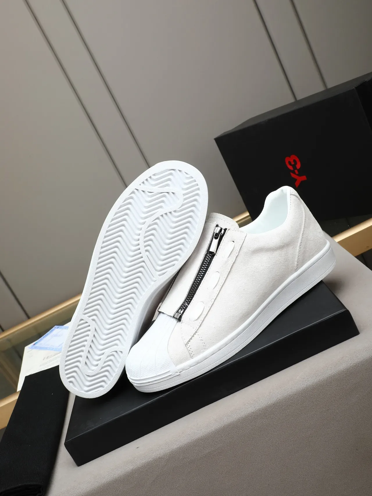 Adidas Superstar Zip Tênis Lifestyle Branco de Camurça 5