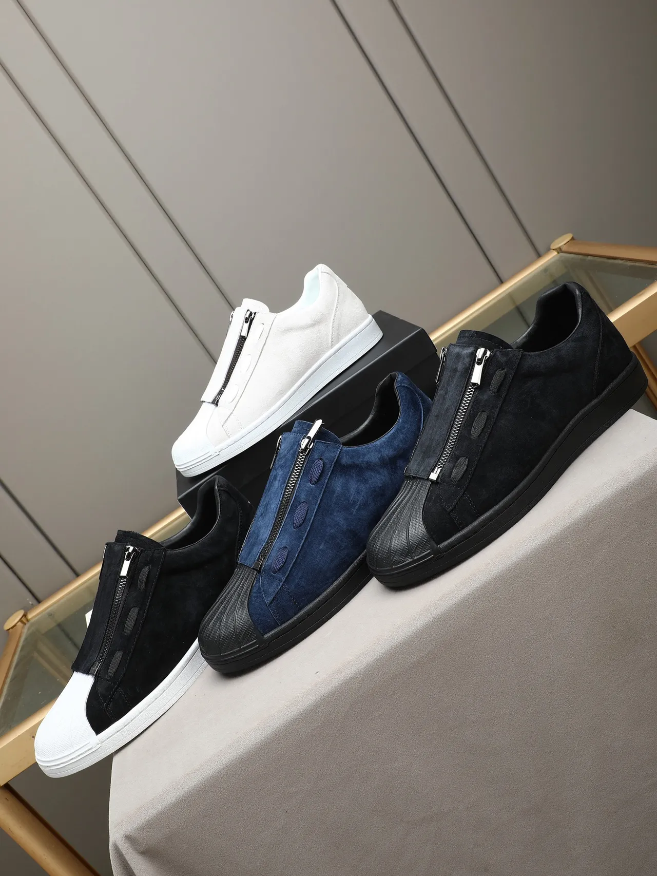 Adidas Superstar Zipper Black Suede Lifestyle Sneaker 2