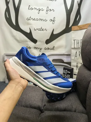 Adidas TERREX White Orange Three-Stripe Running Shoes 5