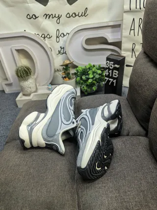 Adidas Track Trainer Gray and White Chunky Sneakers 6