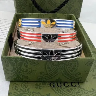 Adidas Trefoil Enamel Stripe Cuff Bracelets