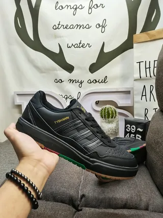 Adidas Tyshawn Black Gold Lifestyle Sneakers 5